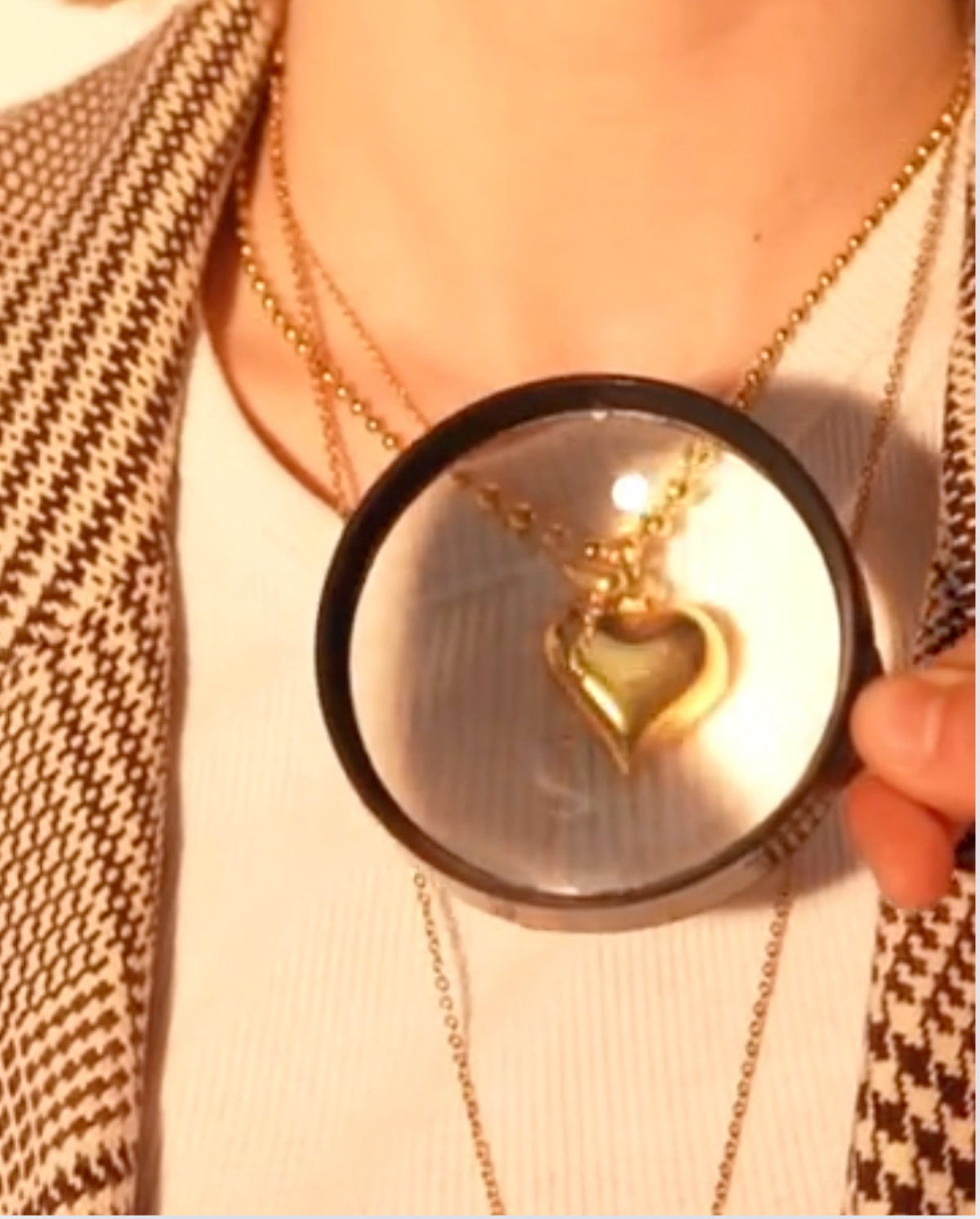 COLLAR HEART BEADED
